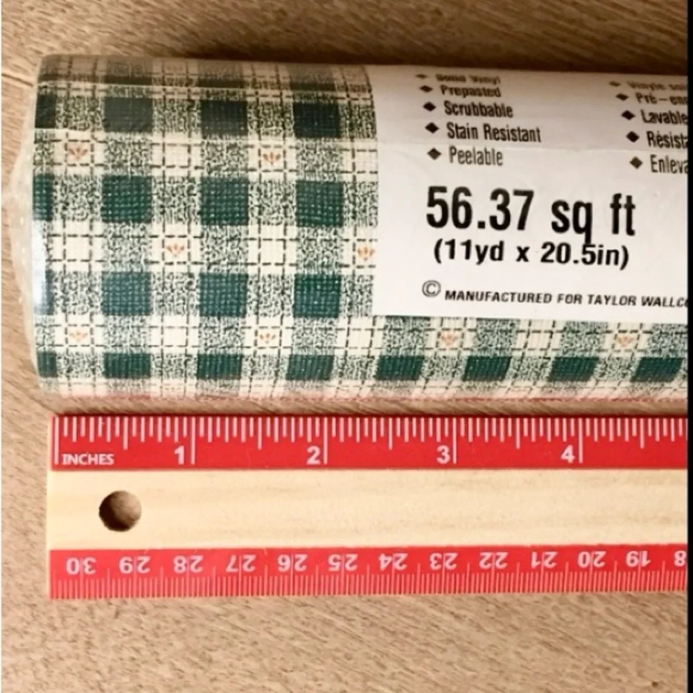 New Roll Of Plaid Design Vintage Wallpaper Taylor Wallcoverings Style 750-5046